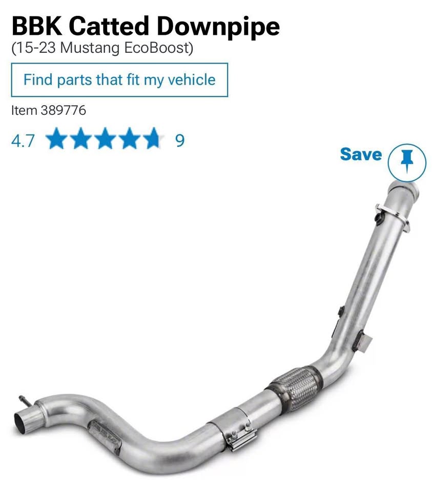 Bbk downpipe s550 mustang ecoboost