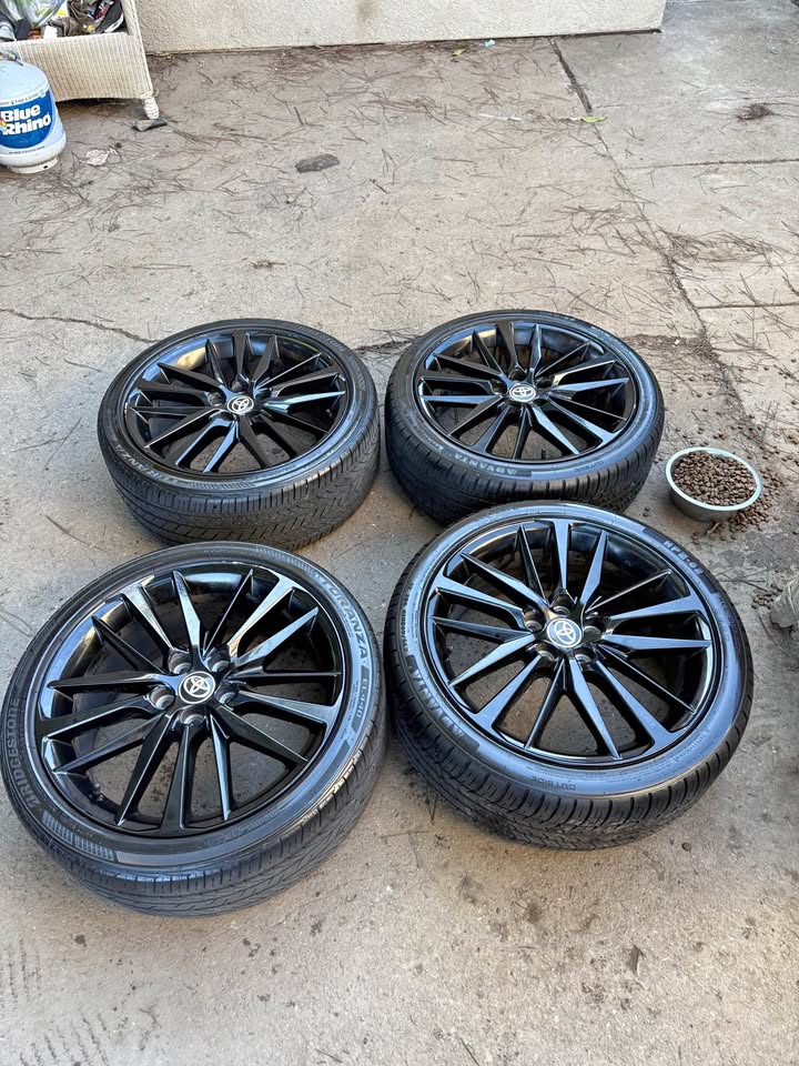 Toyota Camry Black Rims + Tires — Set of 4 (TPMS)