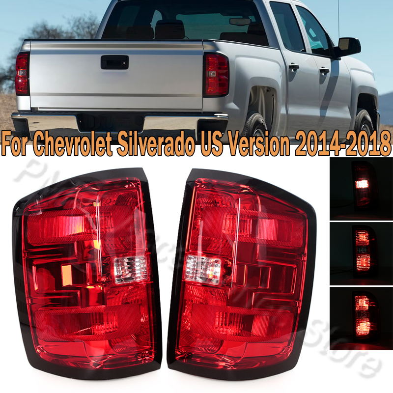 Tail Light Assembly Rear Turn Signal Brake Lamp Pair For Chevrolet Silverado 2014-2018 US Version GM2801261 GM2800261