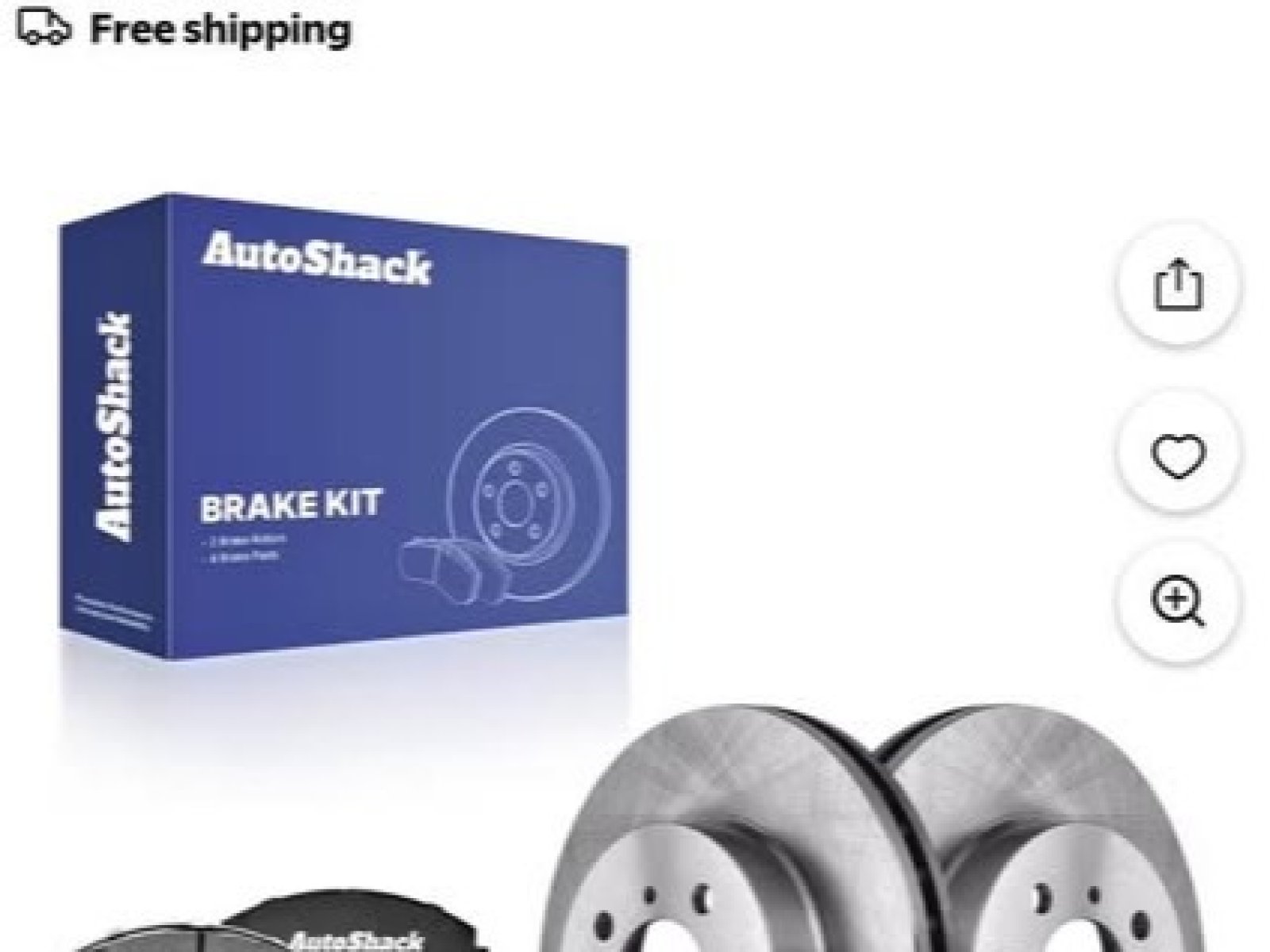 Front Brake Rotors and Ceramic Pads for 1996-2005 Honda Civic