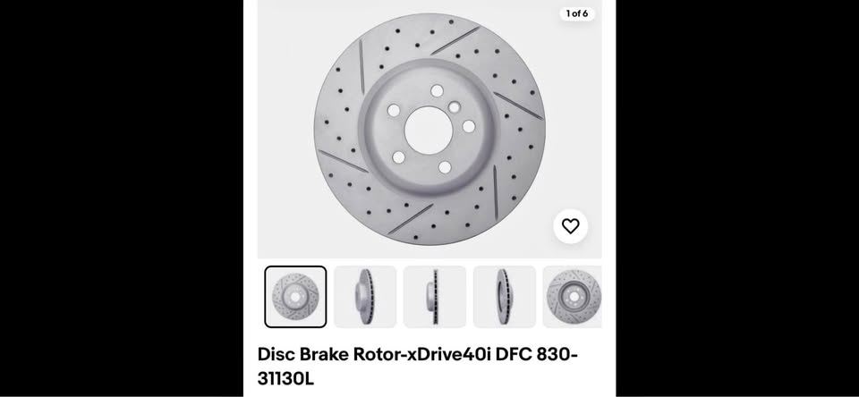 BMW xDrive40i Rear Brake Rotor — DFC 830-31130L (New)